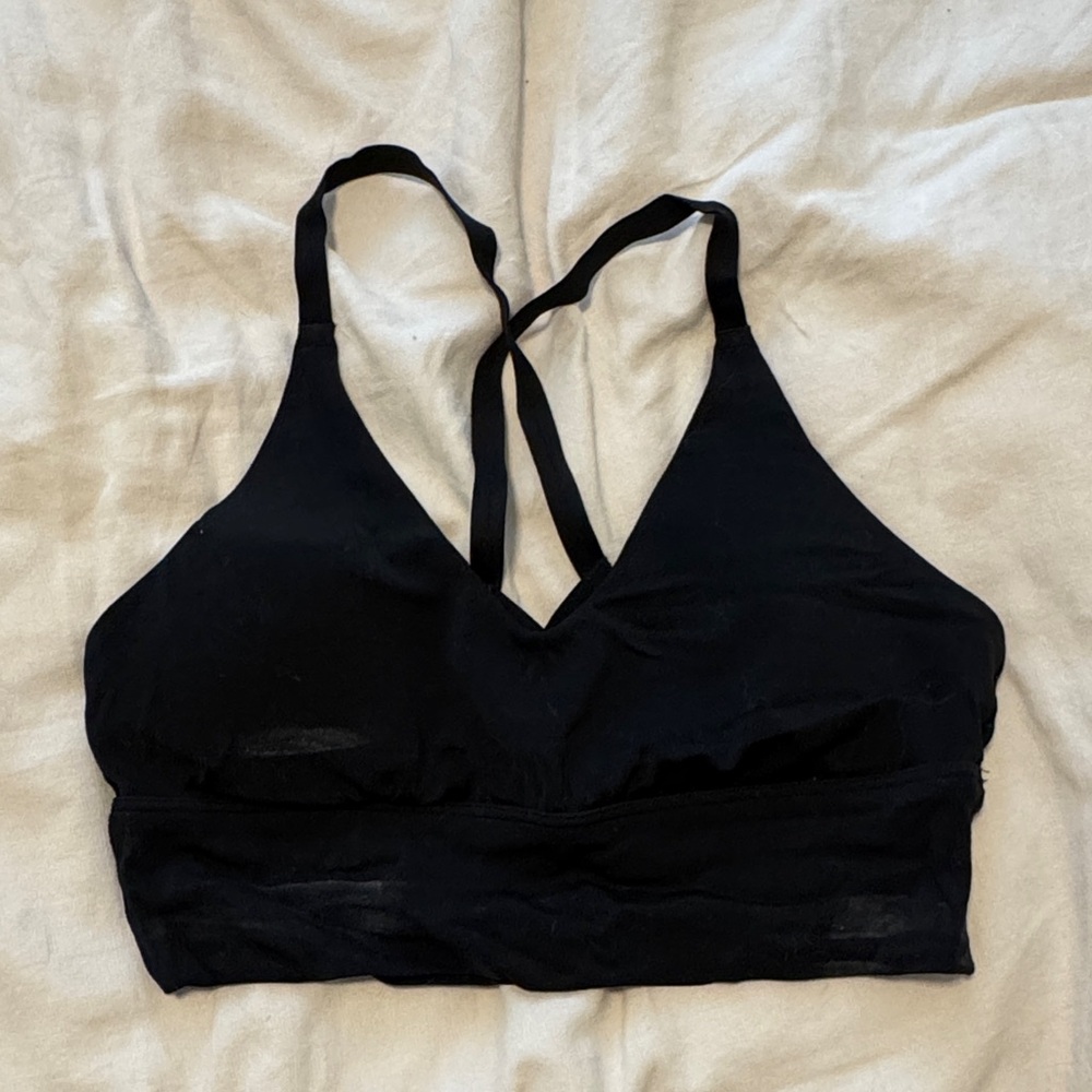 Aerie Black Cross-Back Sports Bra